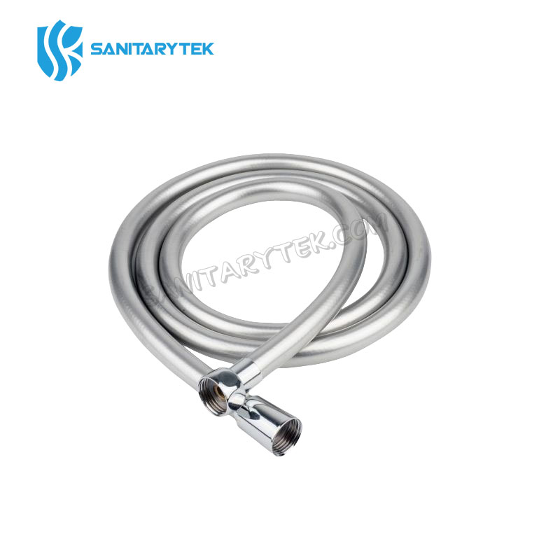 PVC shower hose, grey