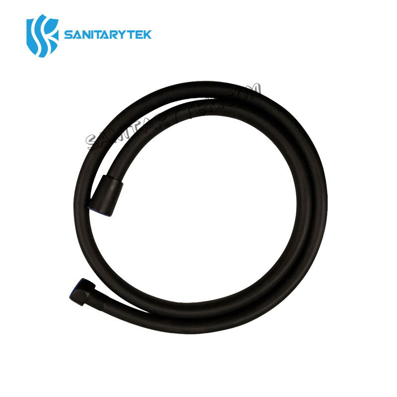 PVC shower hose, black