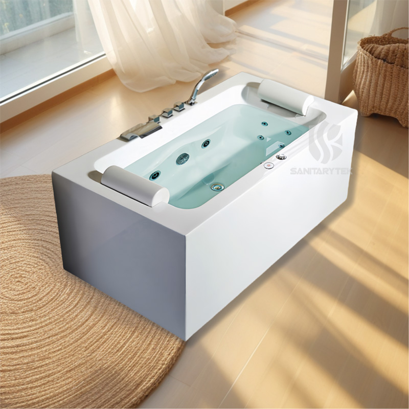 Rectangular Whirlpool Bathtub