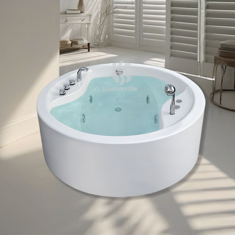 Round Acrylic Massage Bathtub