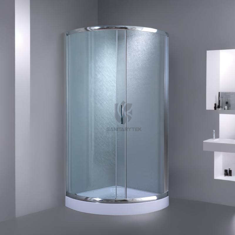 Offset quadrant shower enclosure