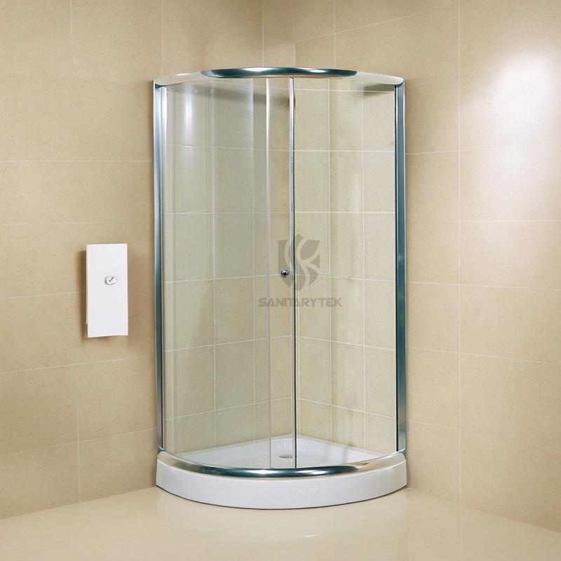 Offset quadrant shower enclosure