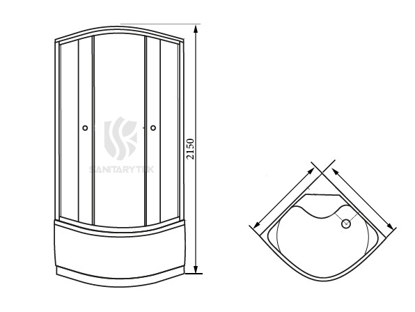 Hydromassage shower cabin