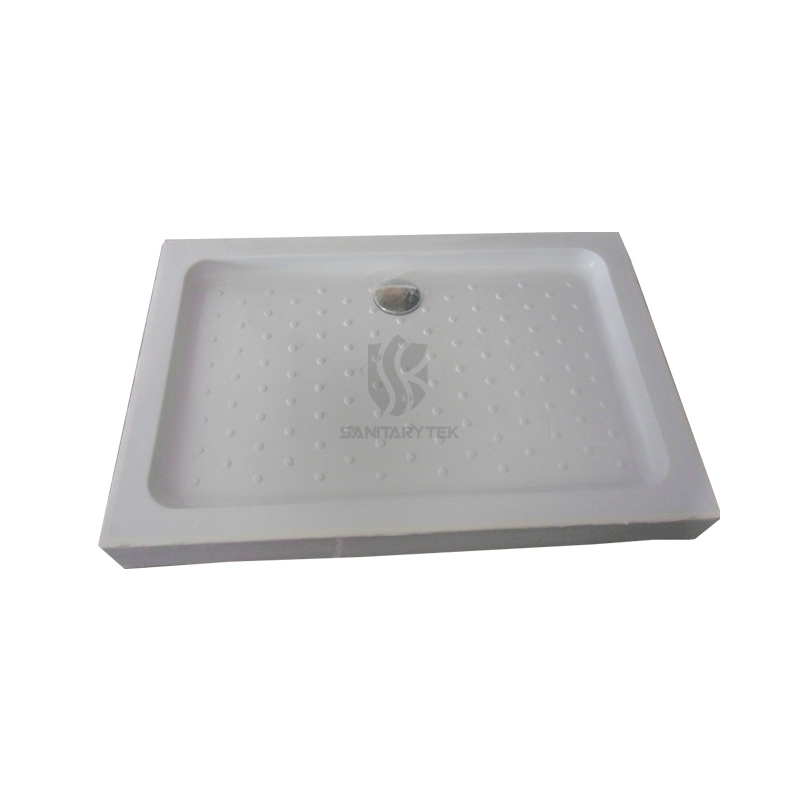 Rectangular built-in shower tray