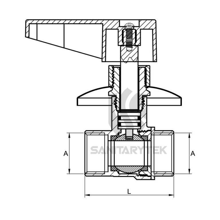 Built-in ball valve