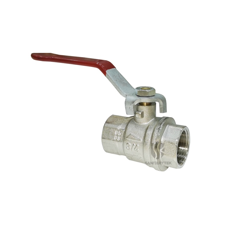 Brass ball valve with compression ends for PE pipe