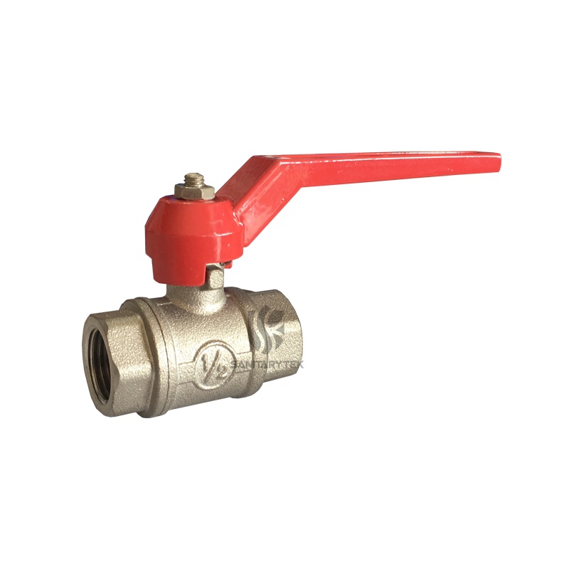 Brass ball valve with compression ends for PE pipe