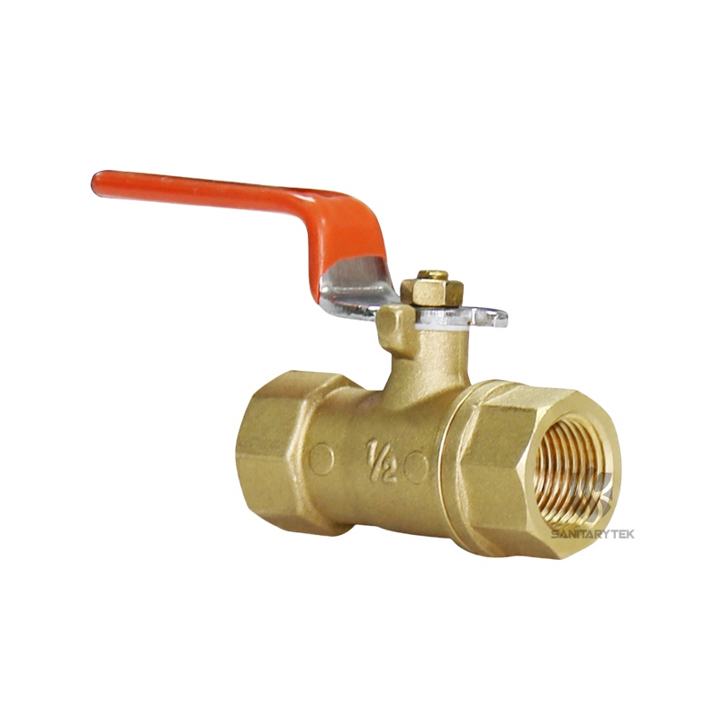 Brass ball valve reduced port