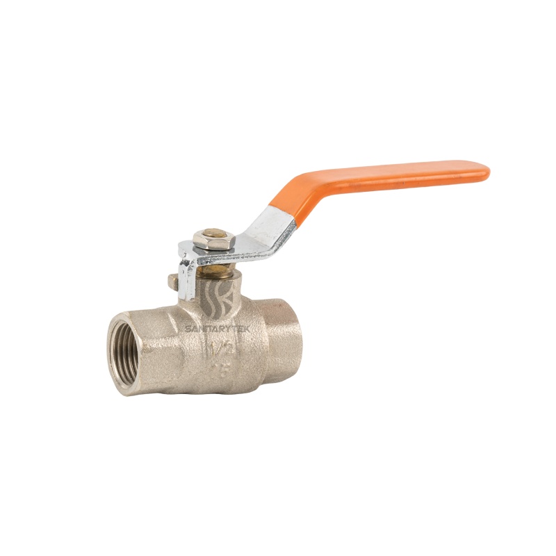 Brass ball valve steel lever