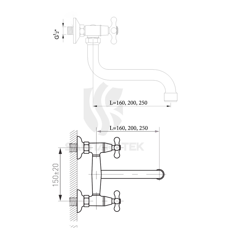 Sink Mixer Wall Mounted