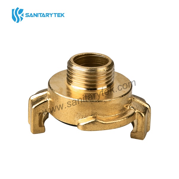 Claw coupling for water, male thread, brass