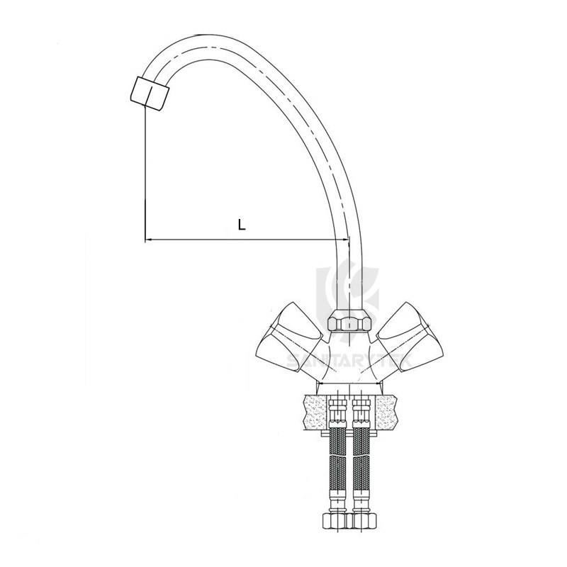 One hole sink mixer