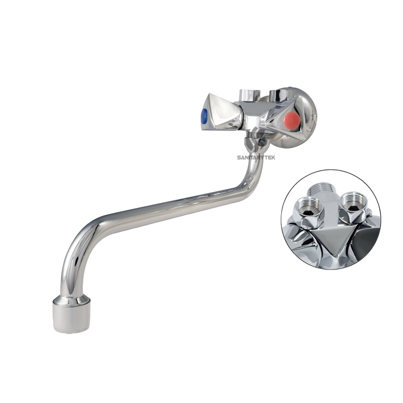 Wall mounted Basin/Sink mixer for low-pressure water heater