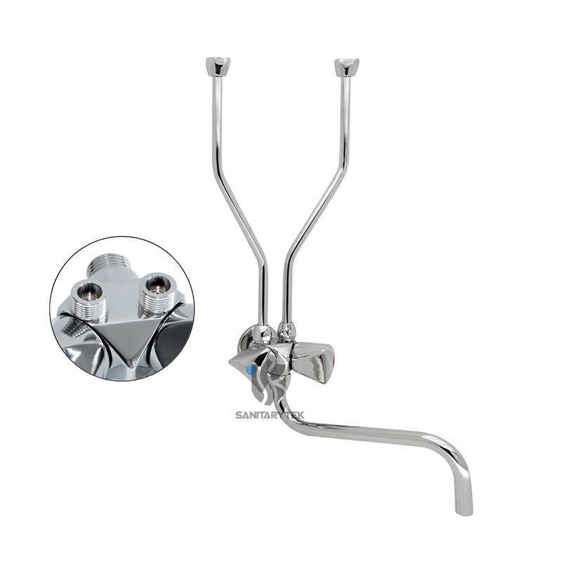 Wall mounted Basin/Sink mixer for low-pressure water heater