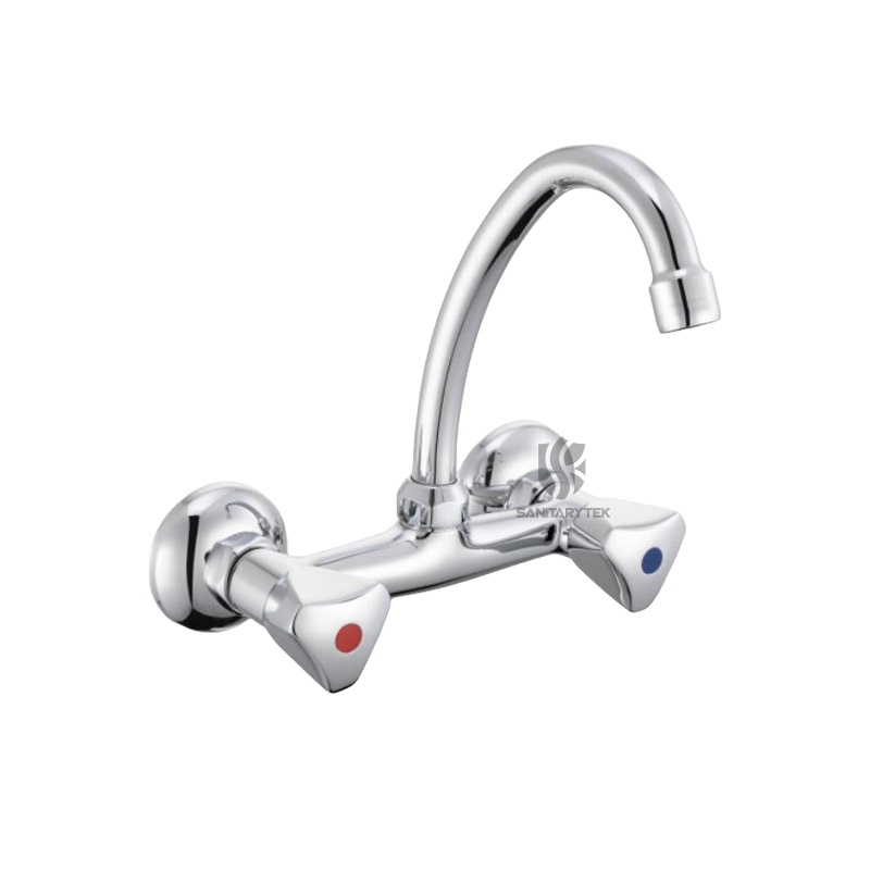 Wall-mounted sink mixer