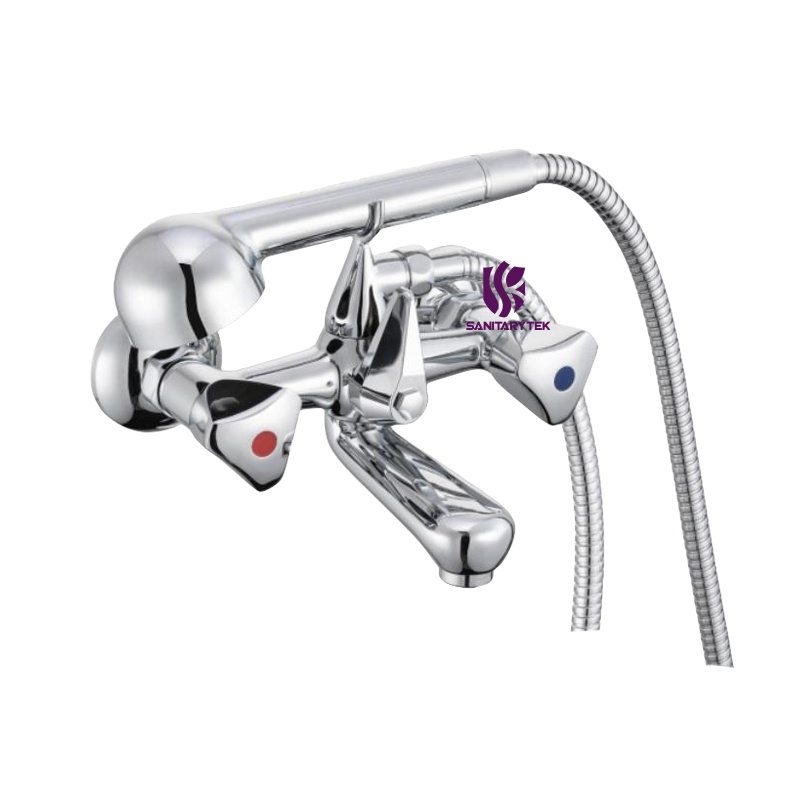 Wall mounted bath mixer