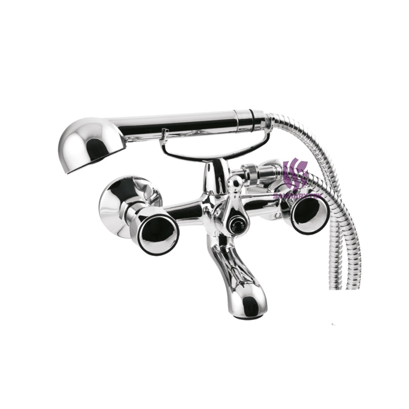 Wall mounted bath mixer