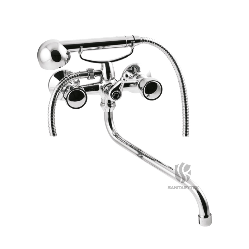 Wall mounted bath shower mixer