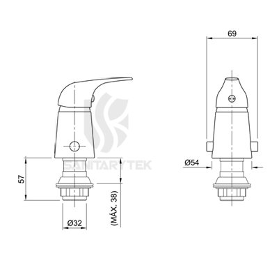 single lever bidet mixer