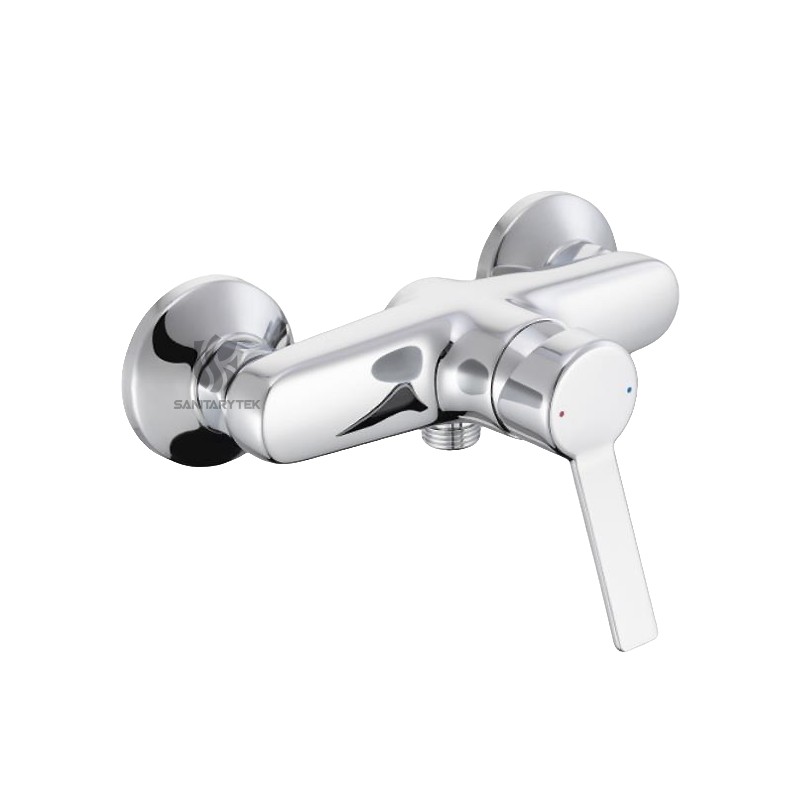 Wall single lever shower faucet