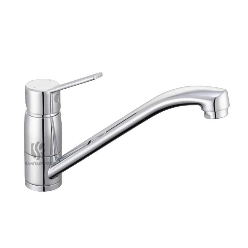 Single lever sink mixer with swivel spout