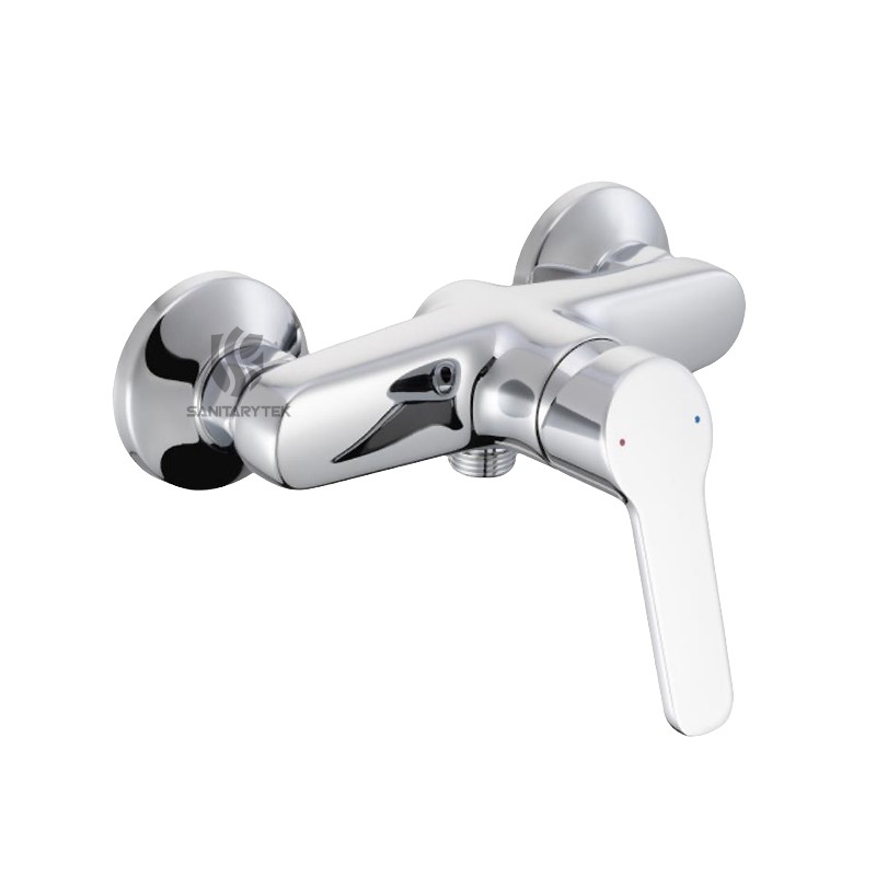 Wall single lever shower faucet