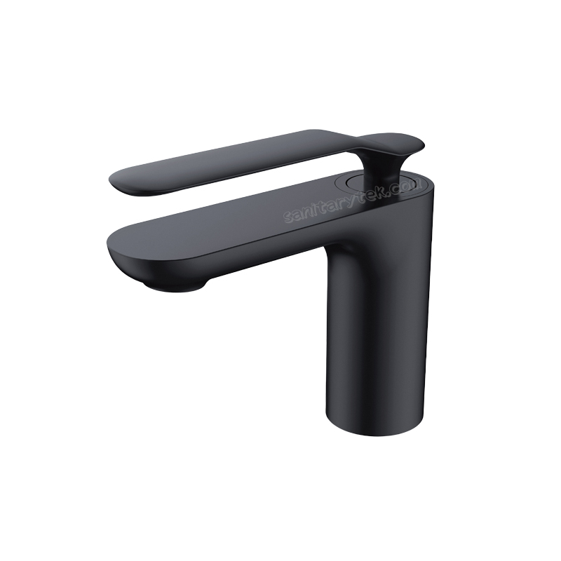 black basin faucet