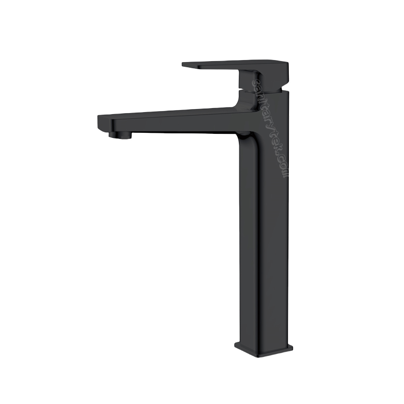 Matte Black Deck Mounted Single-Handle Vessel Sink Faucet