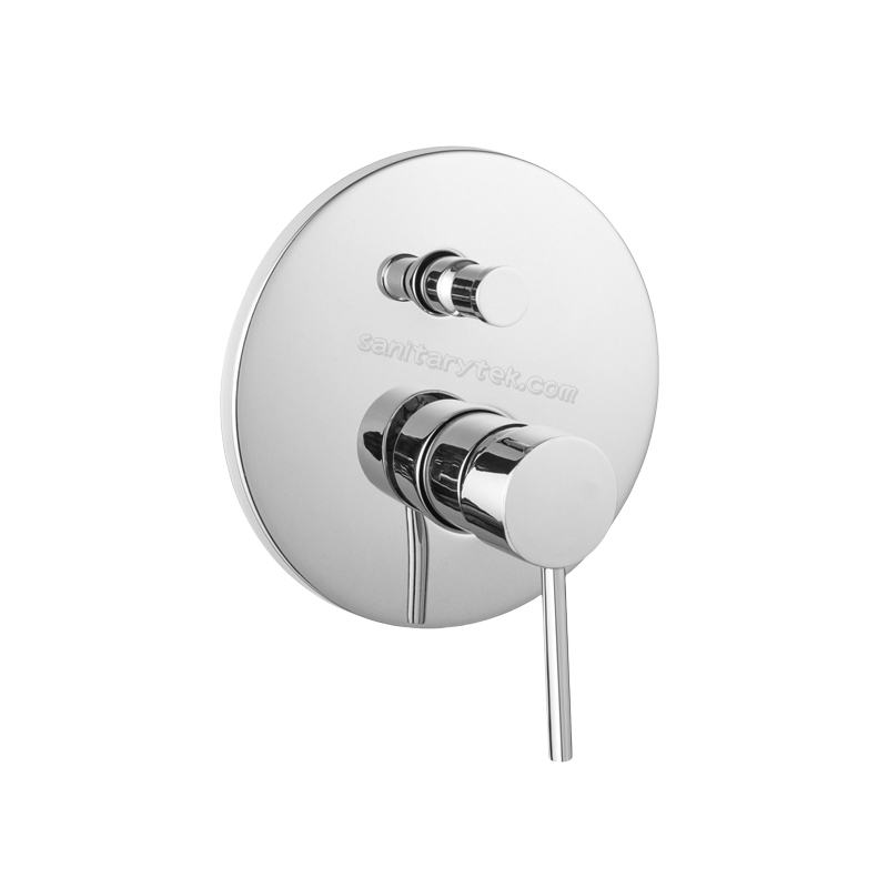 Concealed shower mixer with diverter