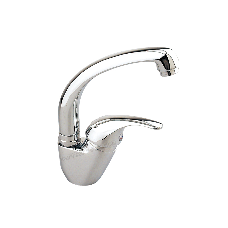 One hole sink mixer, side lever