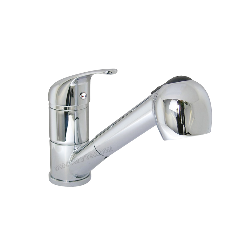 Sink mixer swivel spout with pull-out hand spray