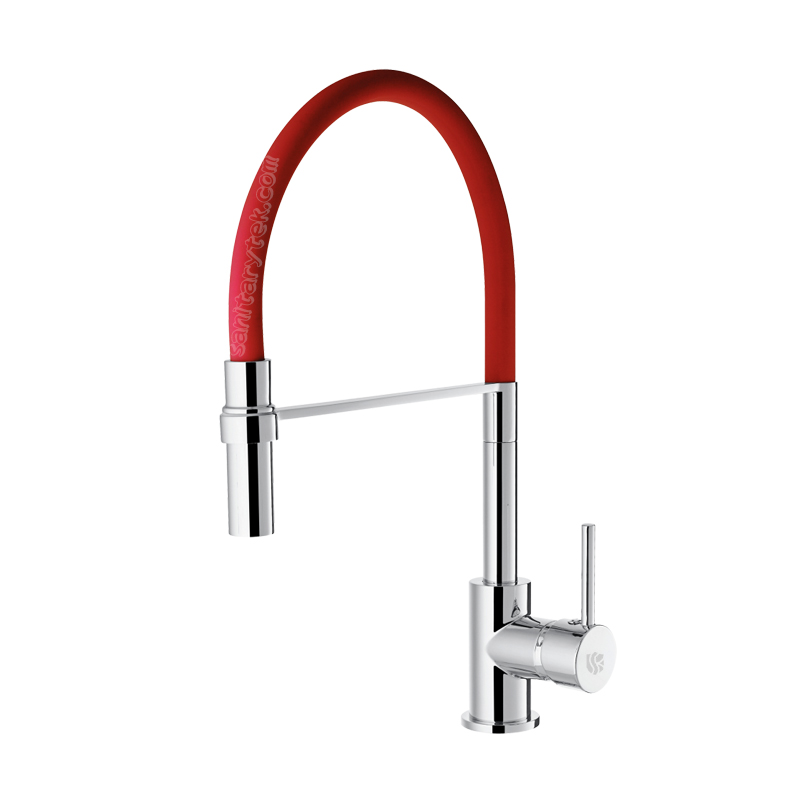 kitchen faucet red