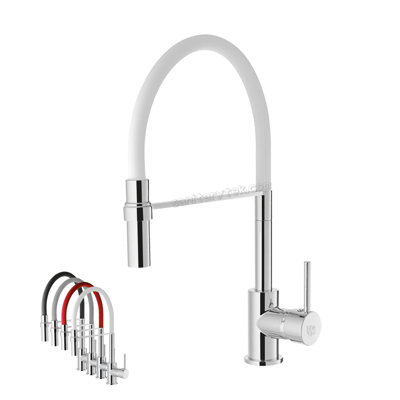 Sink mixer with high spout