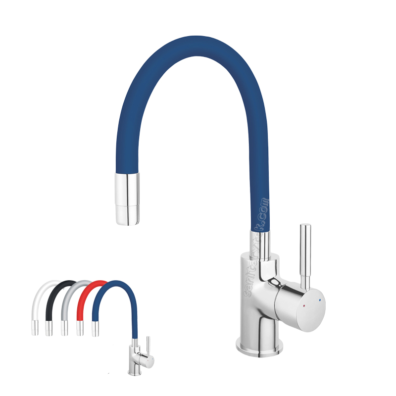 sink mixer with flexible spout