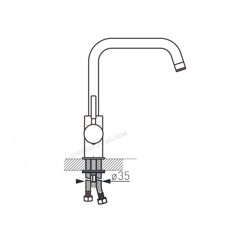 single lever sink mixer