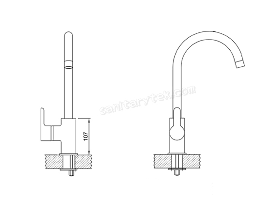 single lever kitchen mixer