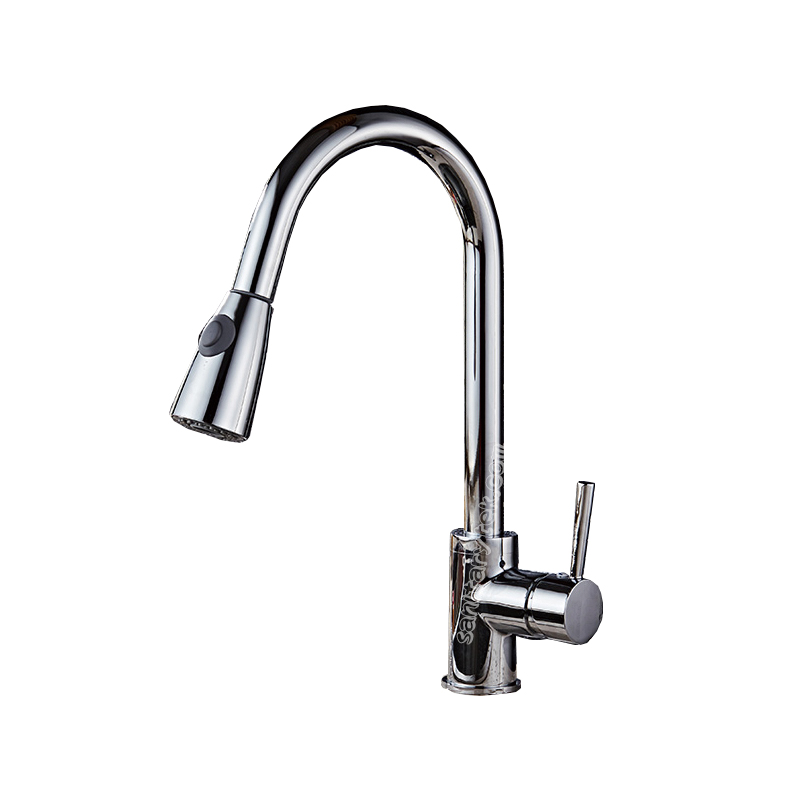 Pull out spray kitchen sink faucet