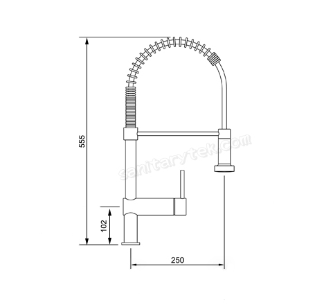 Single Lever Pull Down Spray Kitchen Faucet