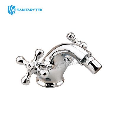 Bidet faucet, without pop-up waste, chrome