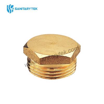 Brass cap with male thread