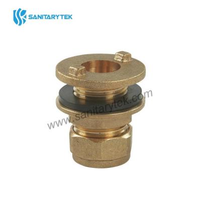 Brass compression tank connector 15mm