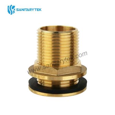 Brass flanged tank connector