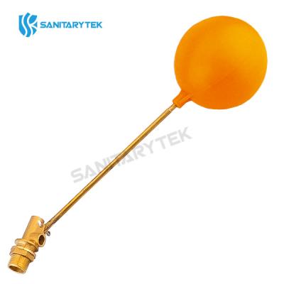 Brass float valve with plastic ball float
