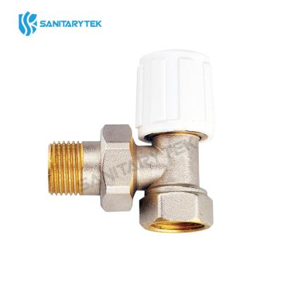 Brass manual angle radiator valve