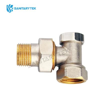 Brass radiator angle return valve