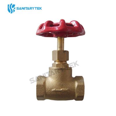 Brass stop valve, castiron handle