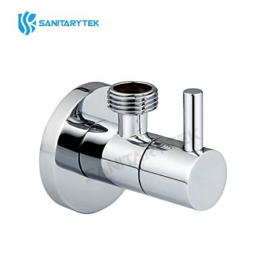 Deluxe bathroom angle valve round chrome