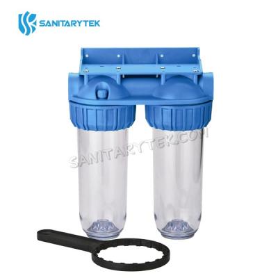 Double water filter housings