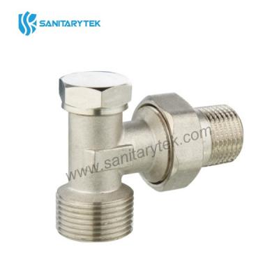 Euroconus angle lockshield valve for copper, multilayer and Pex pipe