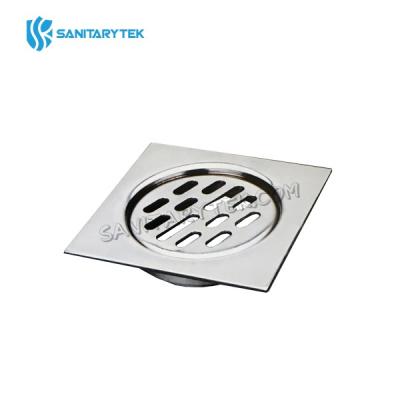 Floor drain clean-out with grate cover with thread